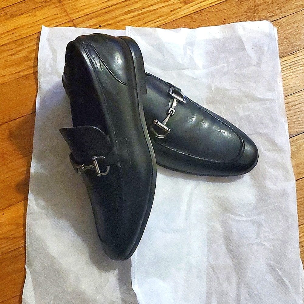 Steve Madden, Men Black Size 8 Geniune Leather Loafers